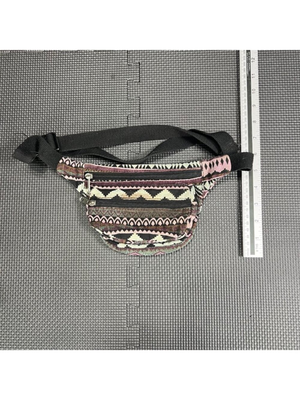 Tribal Print Adjustable Waist Fanny Pack With Multiple Zipper Pockets Festival B - Picture 4 of 5